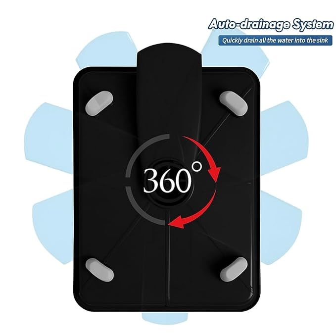 360 Degree Stainless Steel Utensil Basket, Drainer Dish Drainer Basket with Tray for Kitchen Vessel Drainer Rack, Dish Drying Rack with Tray and Cutlery Holder (Black)